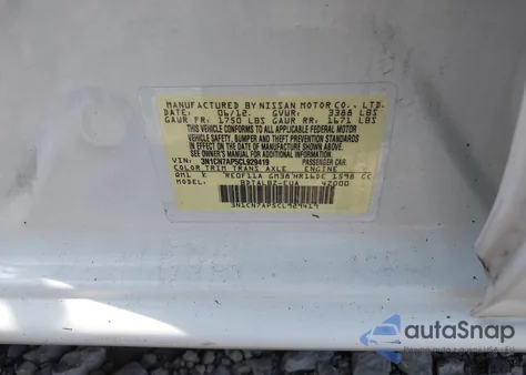 2012 Nissan Versa 1.6 Sv из США, поврежденный, VIN 3N1CN7AP5CL929419